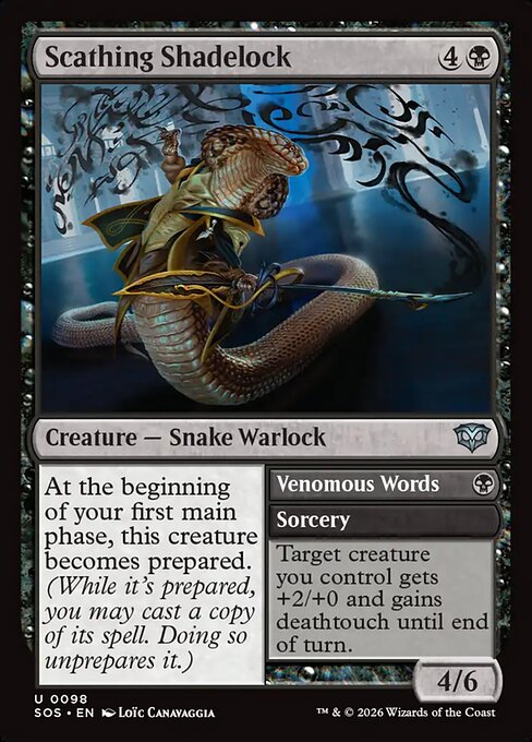 Scathing Shadelock (Foil) - Secrets of Strixhaven