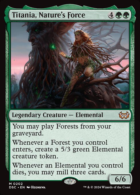 Titania, Nature's Force - Commander: Duskmourn: House of Horror