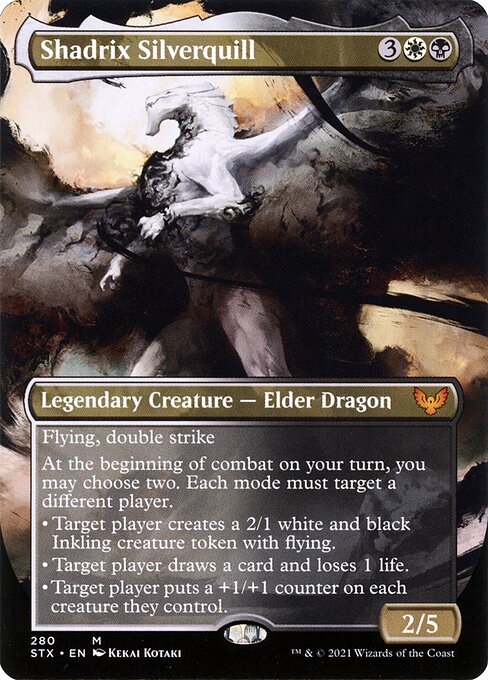 Shadrix Silverquill (Borderless) - Strixhaven: School of Mages