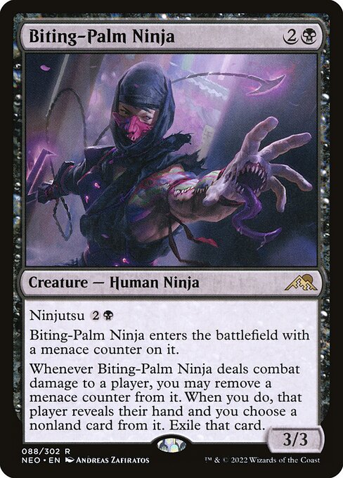 Biting-Palm Ninja (Showcase) - Kamigawa: Neon Dynasty