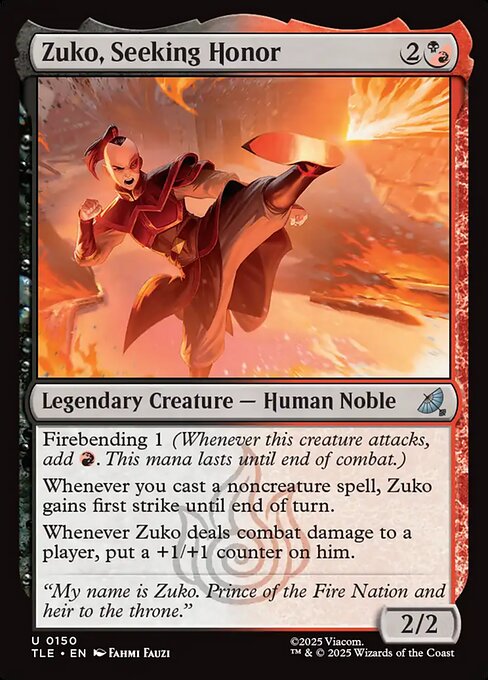 Zuko, Seeking Honor (Foil) - Avatar: The Last Airbender: Eternal-Legal