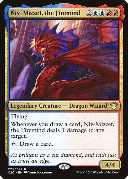 Niv-Mizzet, the Firemind (Retro Frame) (Foil) - Launch Party & Release Event Promos