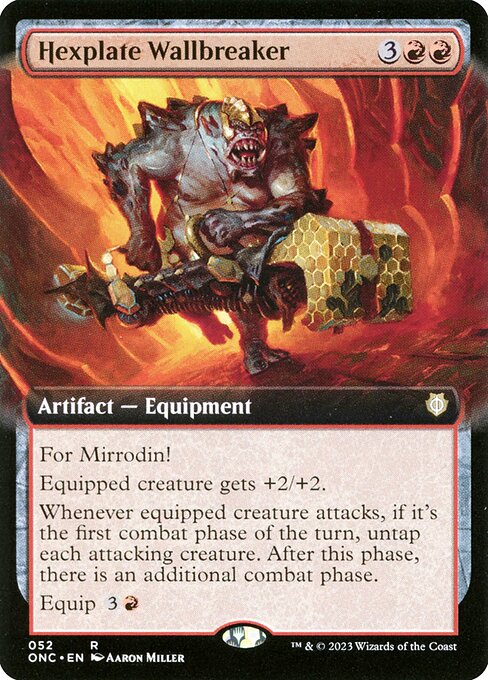 Hexplate Wallbreaker (Extended Art) - Commander: Phyrexia: All Will Be One