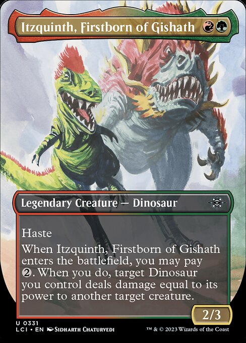 Itzquinth, Firstborn of Gishath (Borderless) - The Lost Caverns of Ixalan