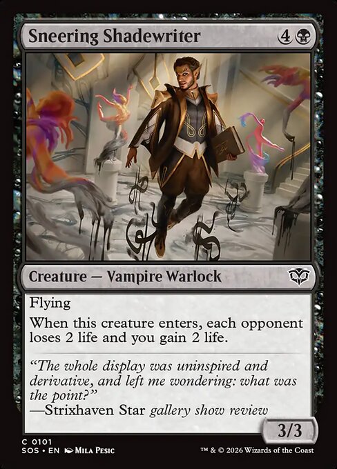 Sneering Shadewriter (Foil) - Secrets of Strixhaven