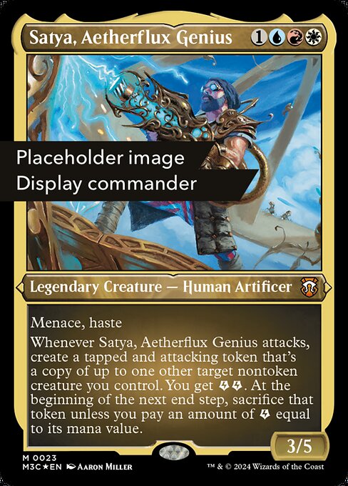 Satya, Aetherflux Genius (Borderless) (Foil) - Commander: Modern Horizons 3