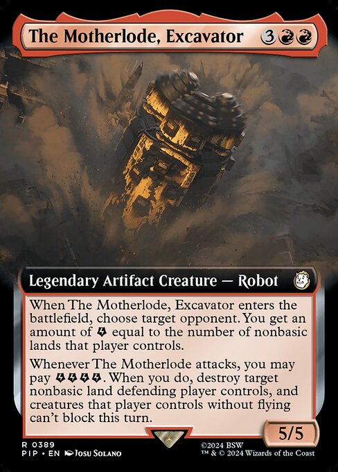 The Motherlode, Excavator (Extended Art) (Foil) - Universes Beyond: Fallout