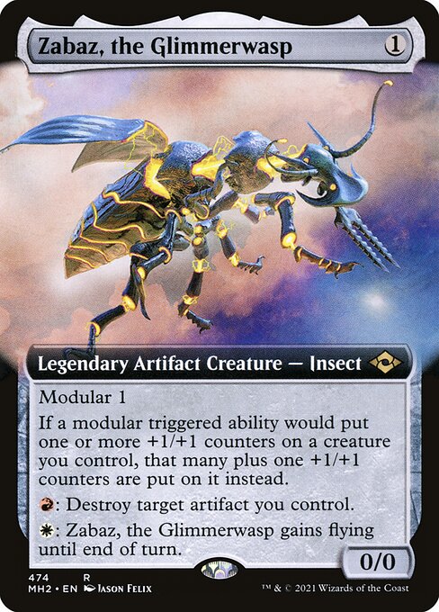 Zabaz, the Glimmerwasp (Extended Art) - Modern Horizons 2