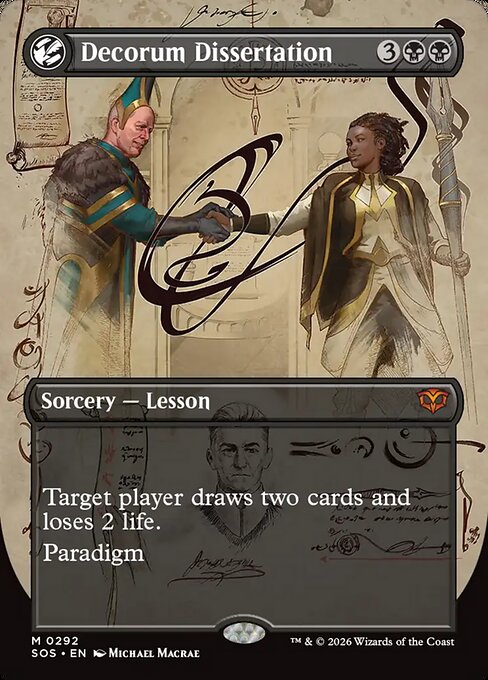 Decorum Dissertation (Borderless) (Foil) - Secrets of Strixhaven