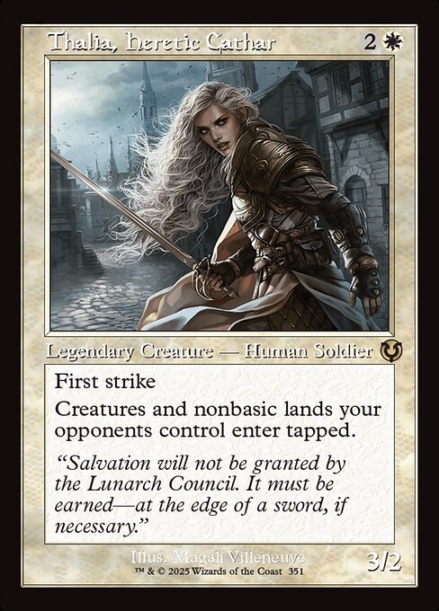 Thalia, Heretic Cathar (Retro Frame) (Foil) - Innistrad Remastered