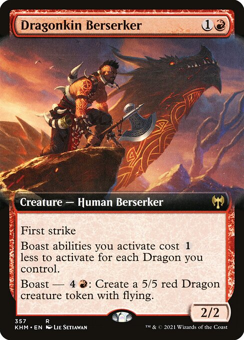 Dragonkin Berserker (Extended Art) - Kaldheim