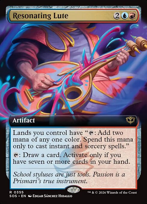 Resonating Lute (Extended Art) (Foil) - Secrets of Strixhaven