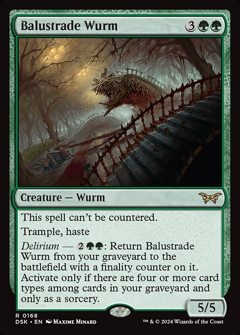 Balustrade Wurm (Foil) - Duskmourn: House of Horror