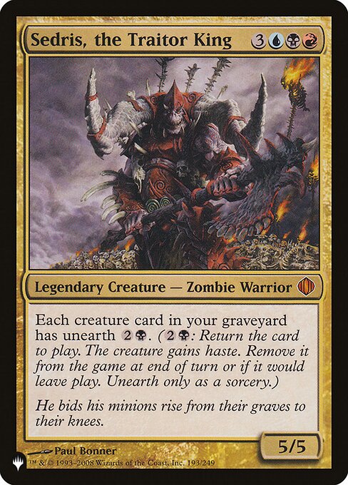 Sedris, the Traitor King - The List Reprints