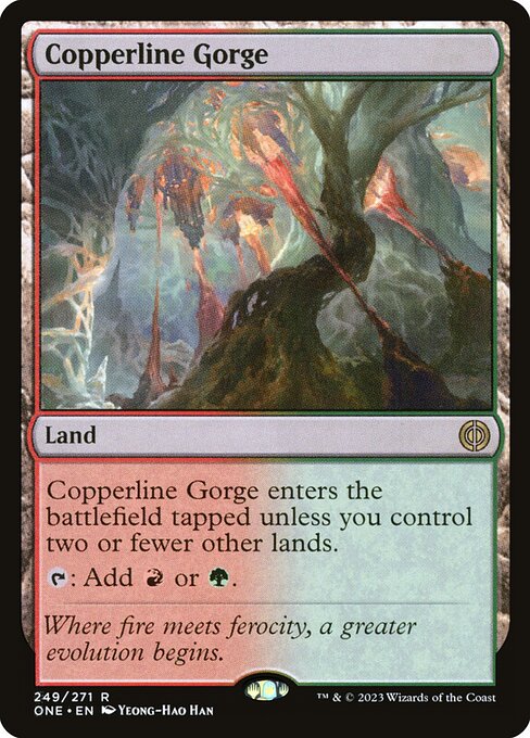 Copperline Gorge (Foil) - Phyrexia: All Will Be One