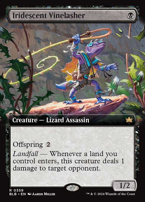 Iridescent Vinelasher (Extended Art) - Bloomburrow