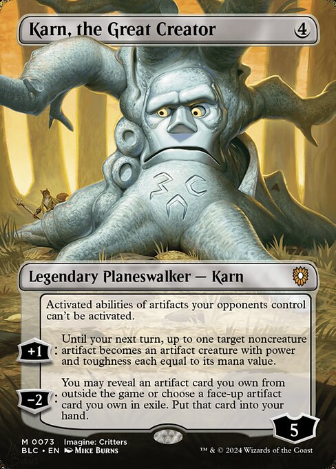 Karn, the Great Creator (Borderless) - Commander: Bloomburrow