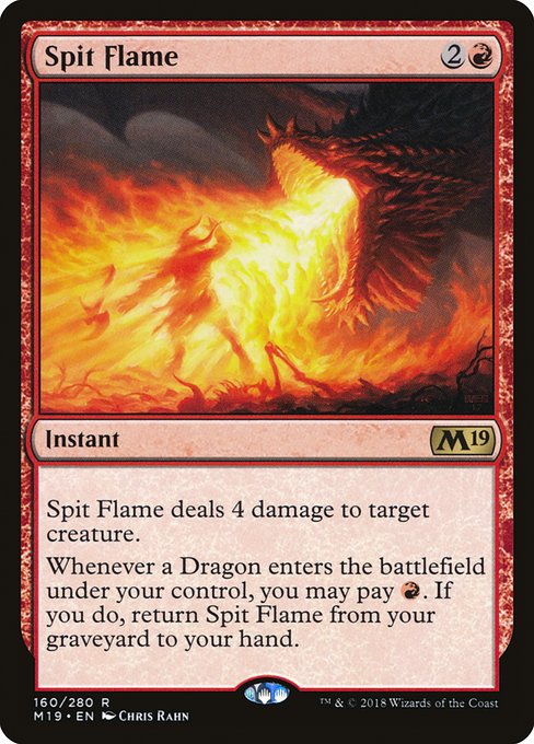 Spit Flame (Foil) - Core Set 2019