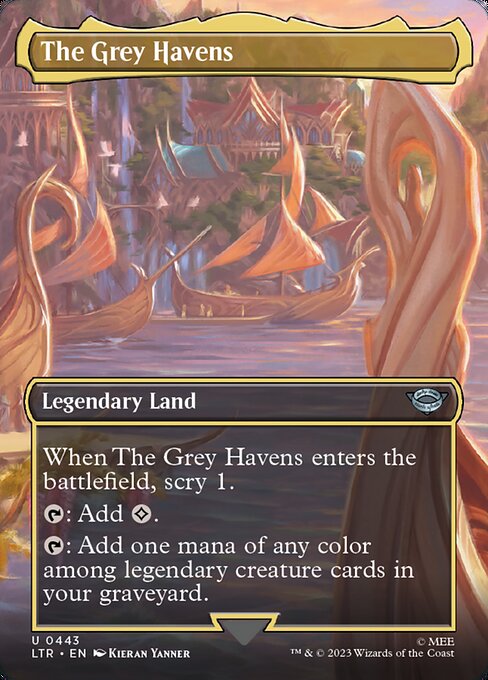 The Grey Havens (Borderless) (Foil) - Universes Beyond: The Lord of the Rings: Tales of Middle-earth
