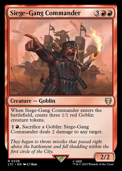 Siege-Gang Commander - Commander: The Lord of the Rings: Tales of Middle-earth