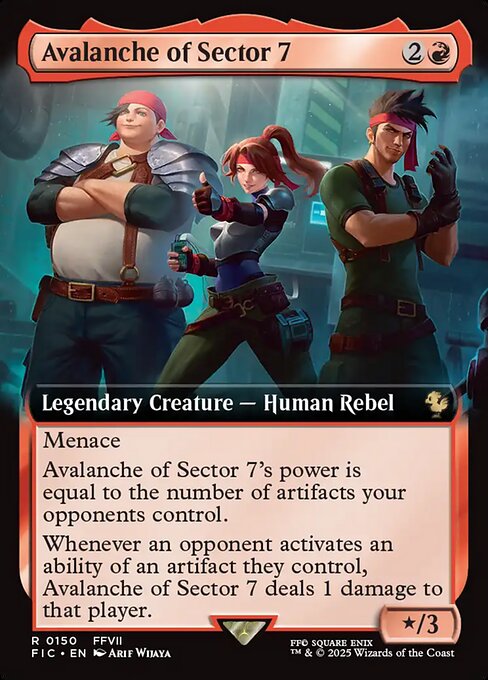 Avalanche of Sector 7 (Extended Art) (Foil) - Commander: FINAL FANTASY