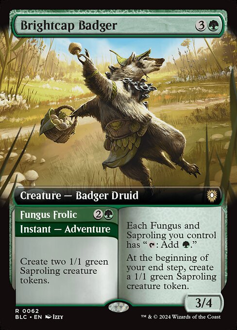 Brightcap Badger (Extended Art) - Commander: Bloomburrow