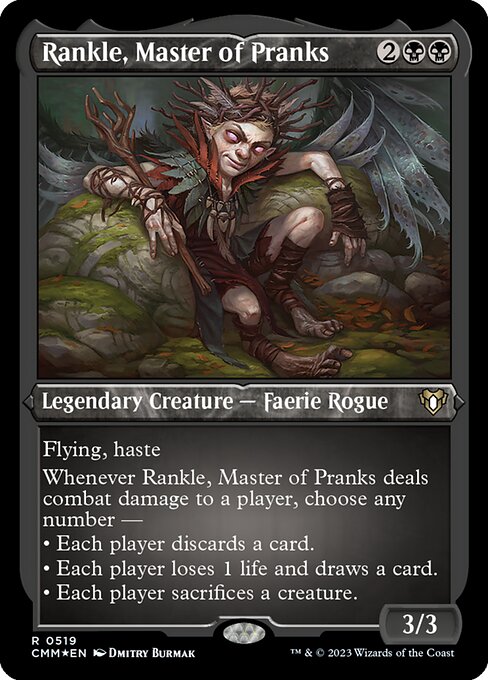 Rankle, Master of Pranks (Foil Etched) - Commander Masters