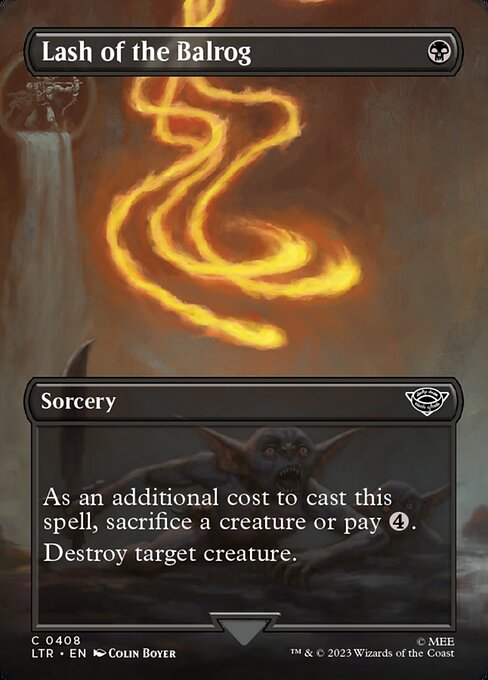 Lash of the Balrog (Borderless) (Foil) - Universes Beyond: The Lord of the Rings: Tales of Middle-earth
