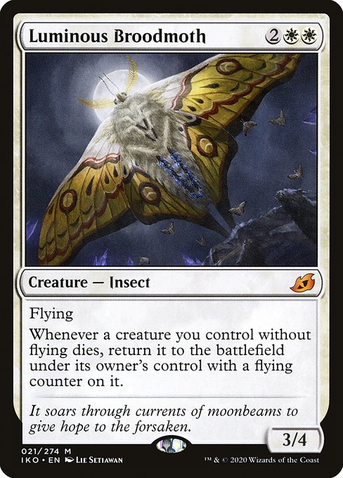 Luminous Broodmoth (Borderless) (Foil) - Commander: Bloomburrow