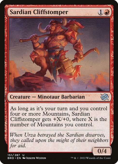 Sardian Cliffstomper - The Brothers' War