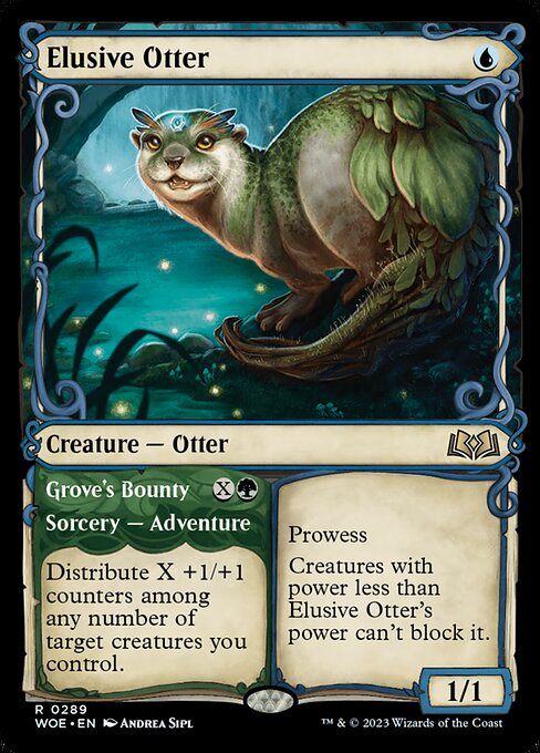 Elusive Otter (Showcase) (Foil) - Wilds of Eldraine