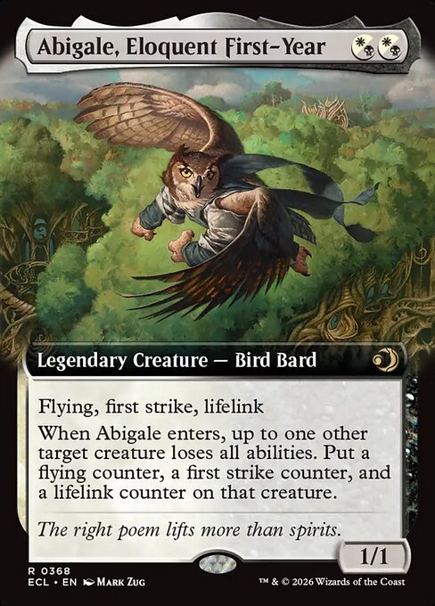 Abigale, Eloquent First-Year (Extended Art) - Lorwyn Eclipsed