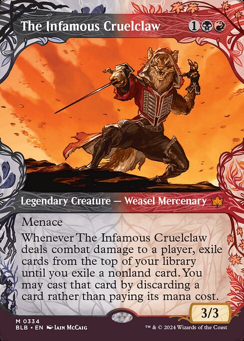 The Infamous Cruelclaw (Showcase) (Foil) - Bloomburrow