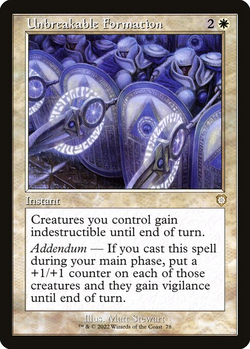Unbreakable Formation (Retro Frame) - Commander: The Brothers' War