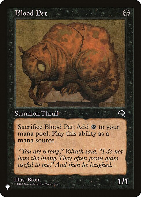 Blood Pet - The List Reprints
