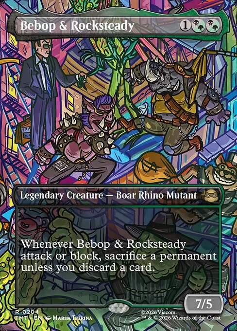 Bebop & Rocksteady (Borderless) (Foil) - Teenage Mutant Ninja Turtles