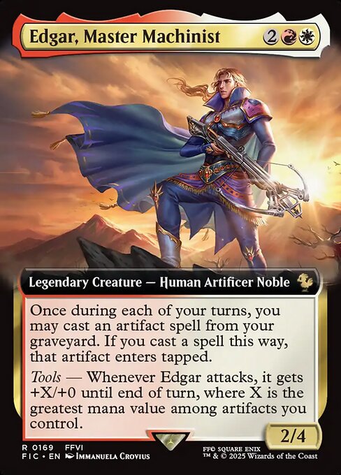 Edgar, Master Machinist (Extended Art) - Commander: FINAL FANTASY