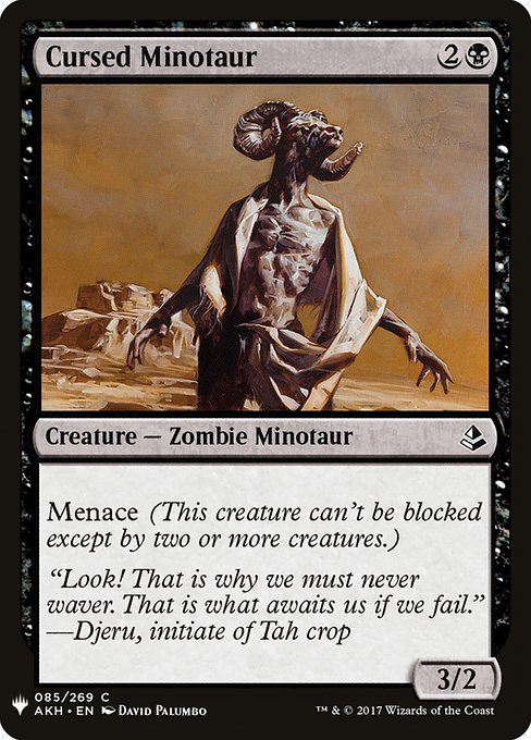 Cursed Minotaur - The List Reprints