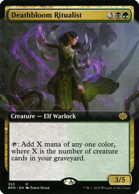Deathbloom Ritualist (Extended Art) - The Brothers' War