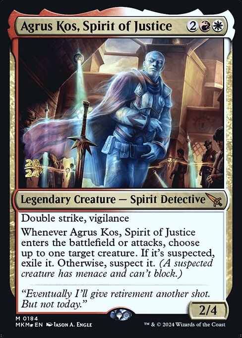 Agrus Kos, Spirit of Justice - Prerelease Cards