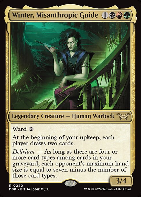 Winter, Misanthropic Guide (Foil) - Duskmourn: House of Horror