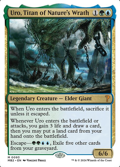 Uro, Titan of Nature's Wrath (White Border) - Mystery Booster 2