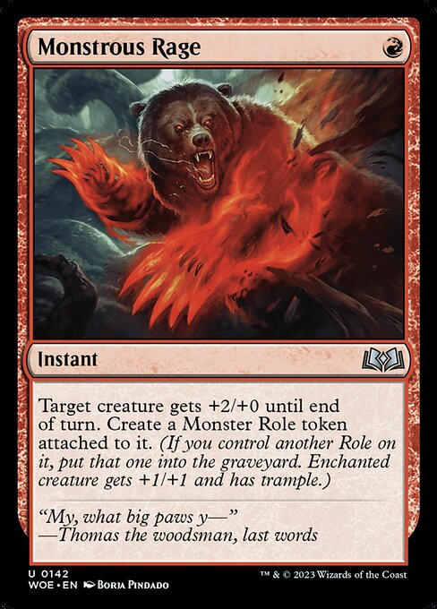 Monstrous Rage - Wilds of Eldraine