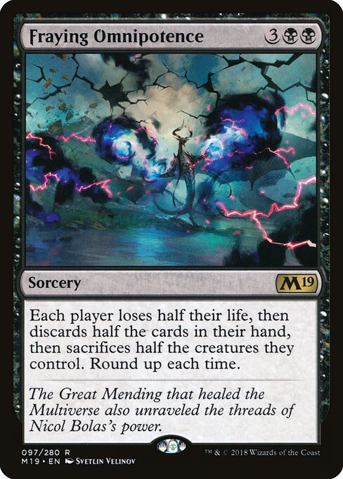 Fraying Omnipotence (Foil) - Core Set 2019