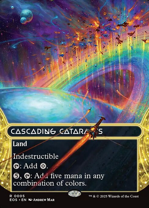 Cascading Cataracts (0005) (Borderless) (Foil) - Edge of Eternities: Stellar Sights