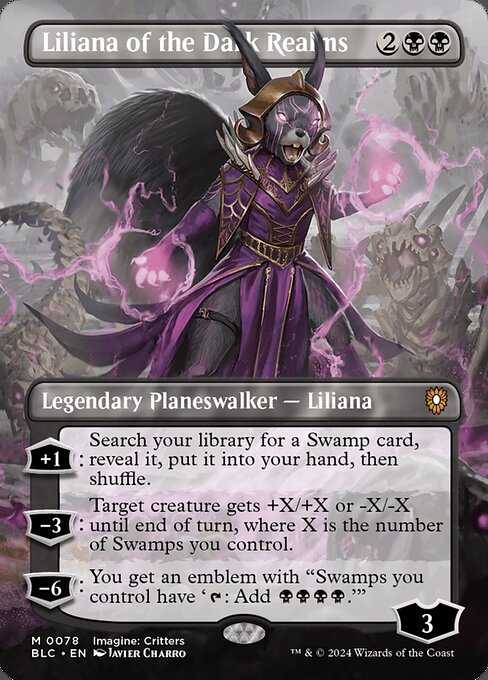 Liliana of the Dark Realms (Borderless) - Commander: Bloomburrow
