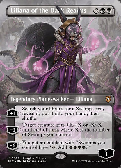 Liliana of the Dark Realms (Borderless) - Commander: Bloomburrow