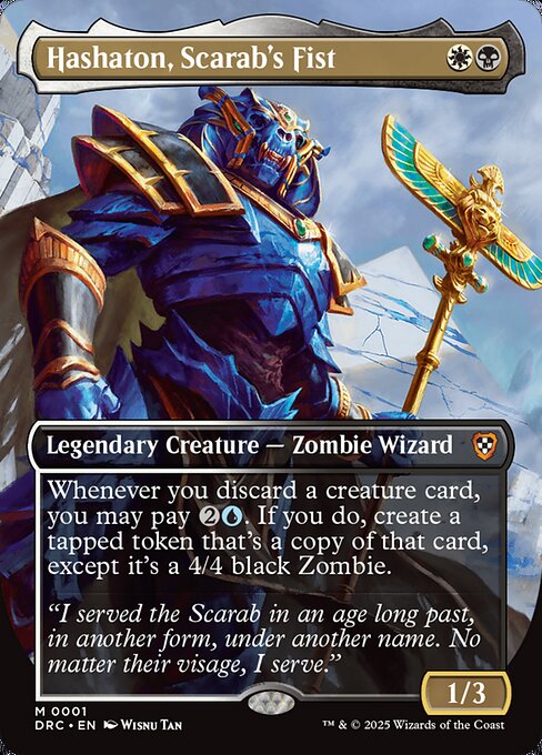 Hashaton, Scarab's Fist (Borderless) - Commander: Aetherdrift