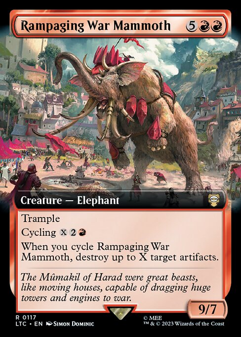 Rampaging War Mammoth (Extended Art) - Commander: The Lord of the Rings: Tales of Middle-earth