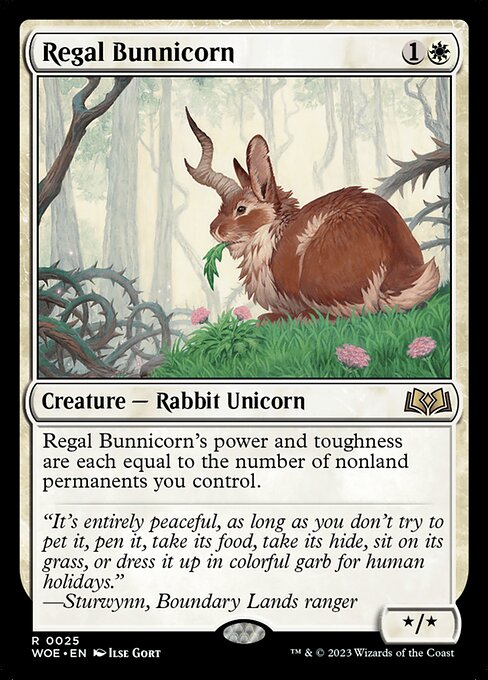 Regal Bunnicorn (Foil) - Wilds of Eldraine